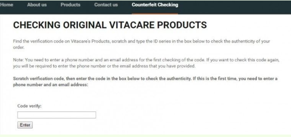 Bước 2: Vào trang: checking.vitacareusa.com và nhập Mã ID 