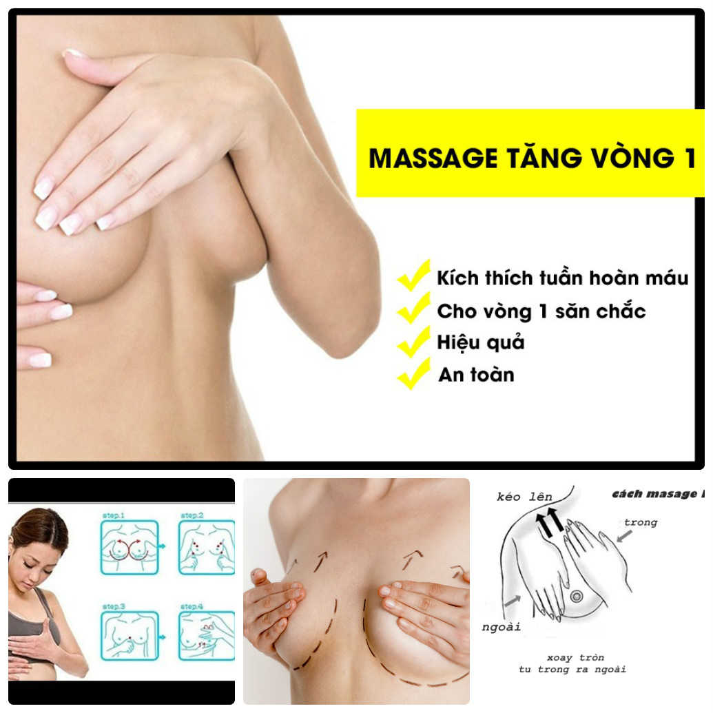Có nhiều cách massage ngực làm tăng số đo vòng 1