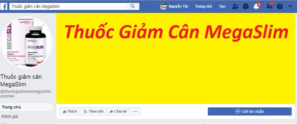 Mega Slim được mua ở MXH Facebook