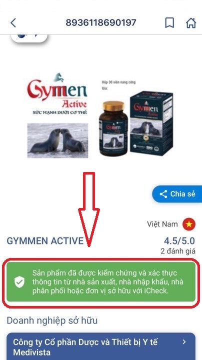 Quẽt mã vạch sản phẩm Gymen