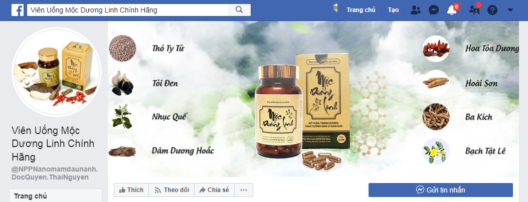 Mộc Dương Linh được bán ở MXH facebook